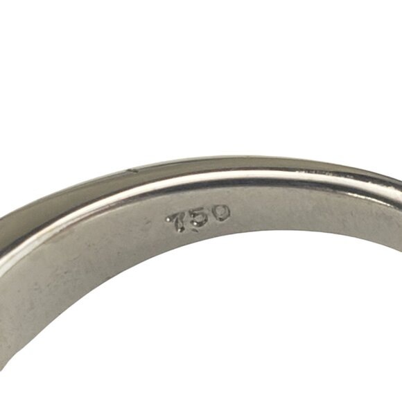 18 Karat White Gold Diamond Band Ring Size 6.75 #19488 - Picture 7 of 9